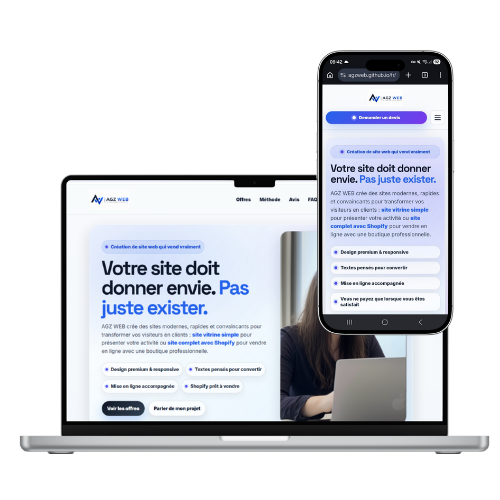 Aperçu de site vitrine professionnel